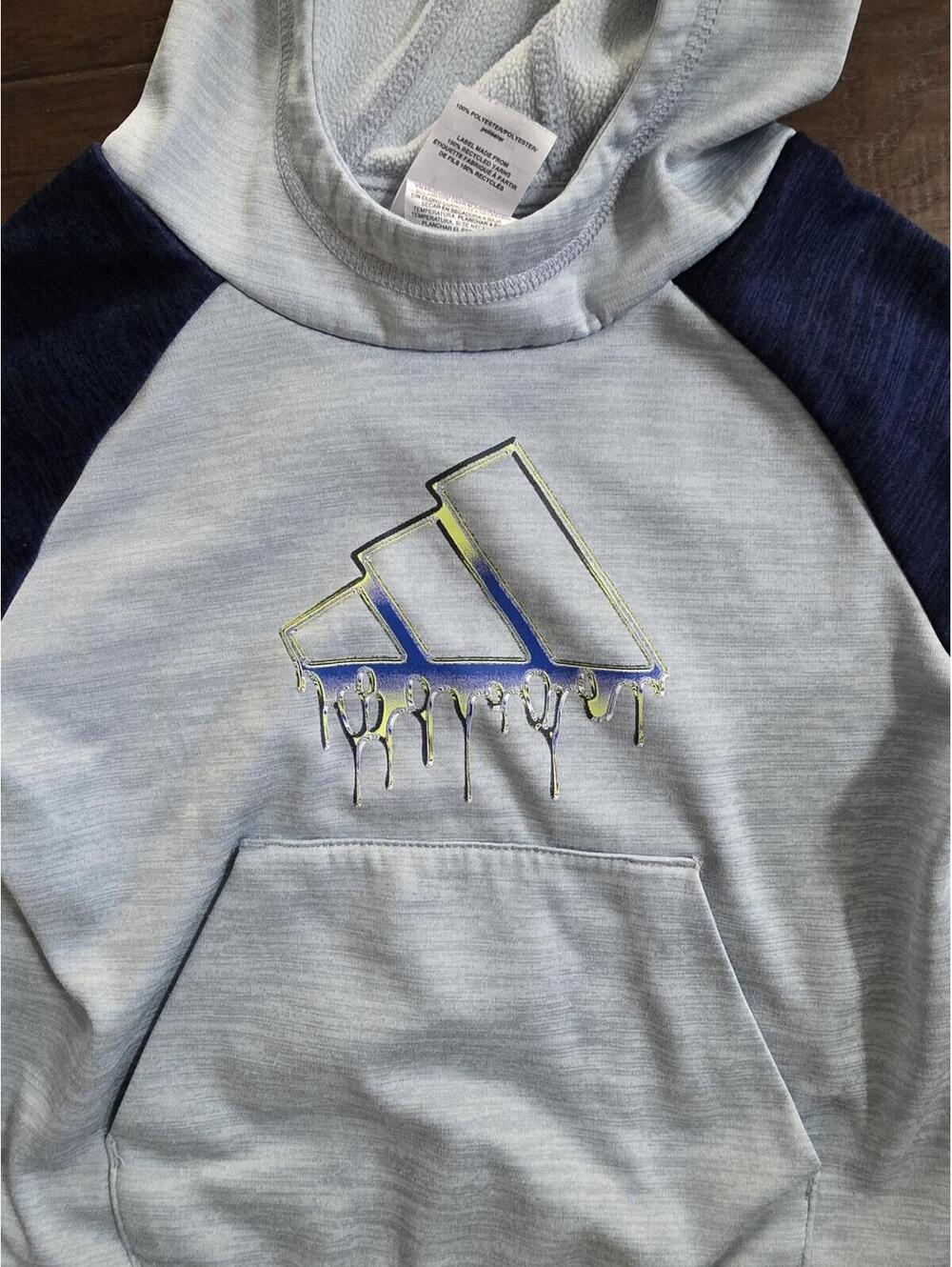 adidas Kids Size 5 Colorblock Hoodie and Jogger Set
